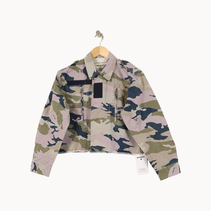 Veste Camouflage Verte et Beige - Taille XS/34 de la marque Zadig&Voltaire | PARAD68994 - Vendu par Paradigme - Image 2