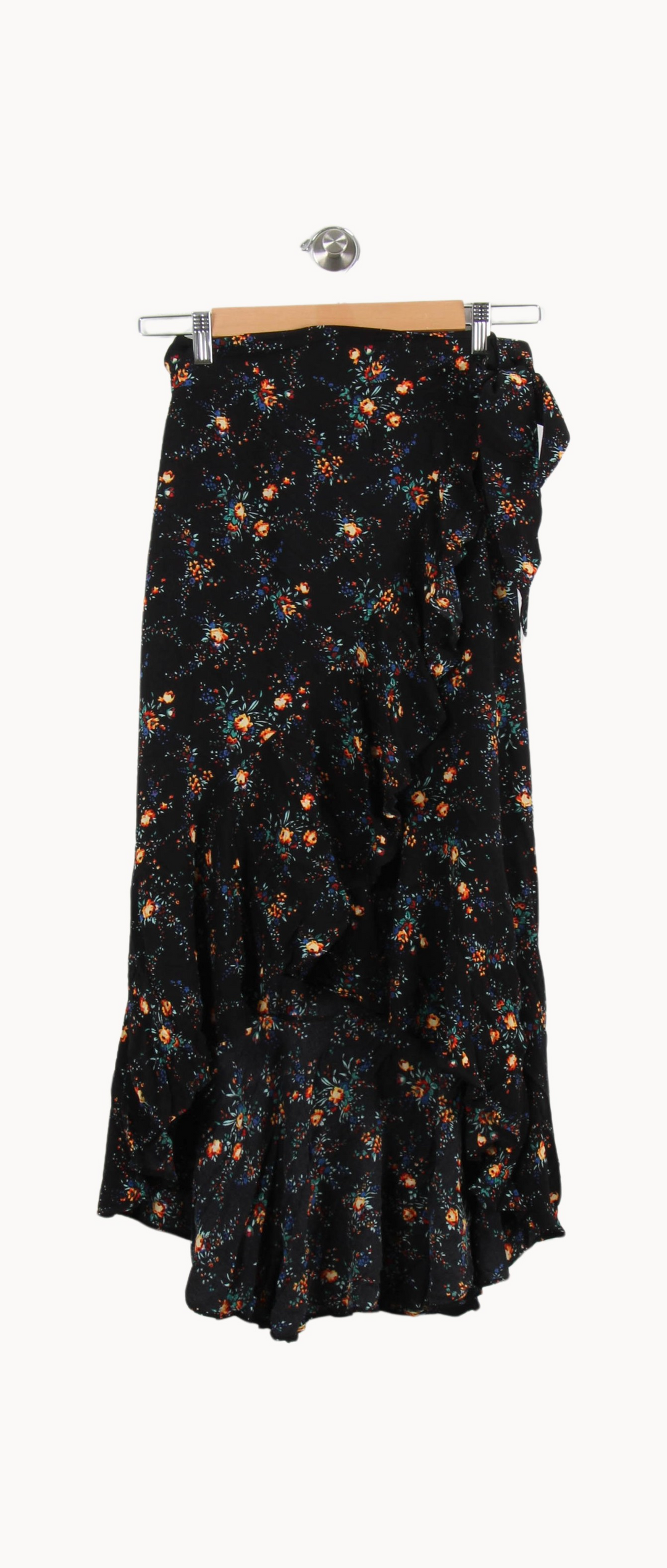 Jupe Mi-Longue Noire à Fleurs - Taille S/36 de la marque Sandro | PARAD51308 - Vendu par Paradigme - Image 4