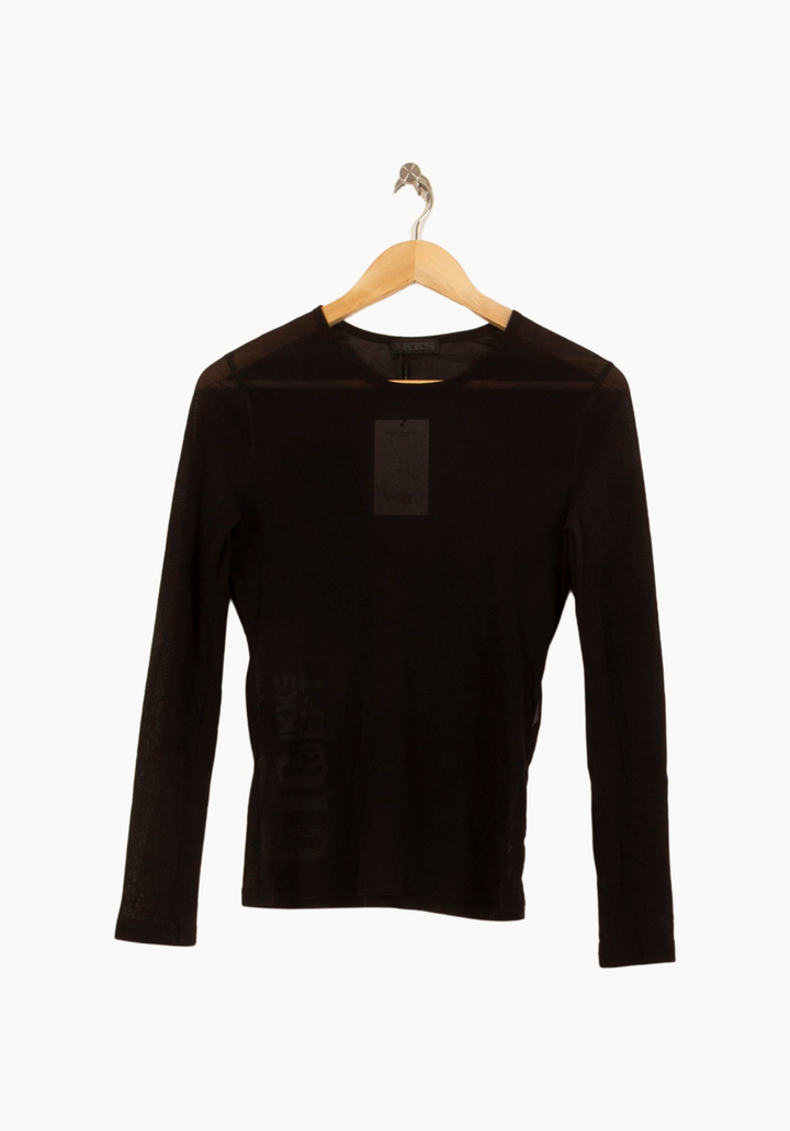 Tee-shirt Manches Longues Noir - Taille L/40 de la marque IKKS | PARAD44653 - Vendu par Paradigme - Image 2