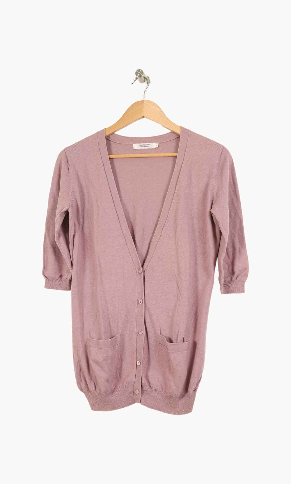 Cardigan Rose - Taille L/40 de la marque Comptoir des Cotonniers | PARAD69120 - Vendu par Paradigme - Image 2