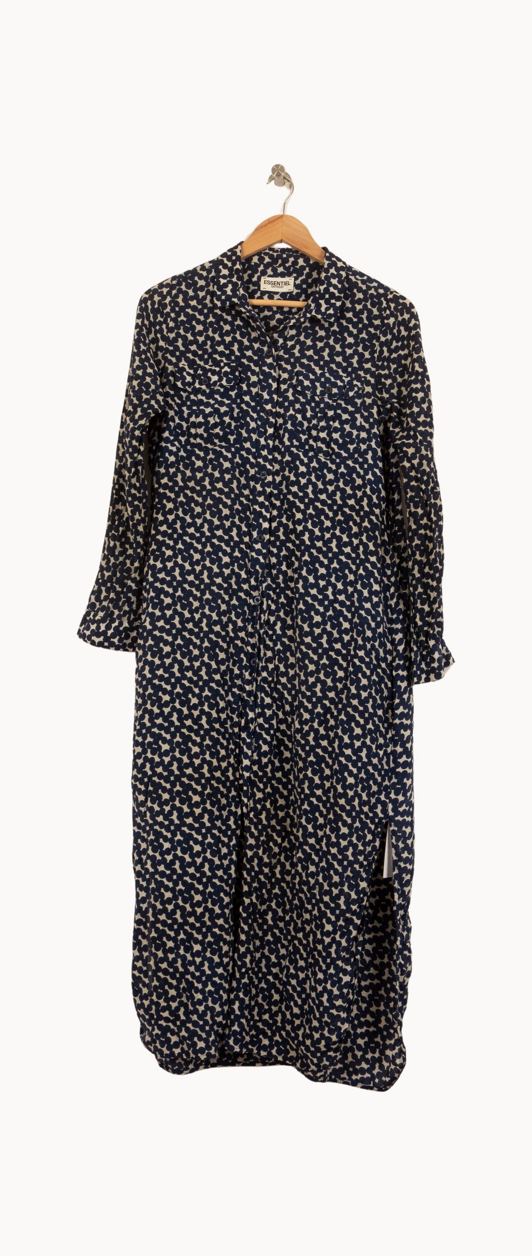 Robe Chemise Bleue et Blanche - Taille S/36 de la marque Essentiel Antwerp | PARAD53609 - Vendu par Paradigme - Image 2