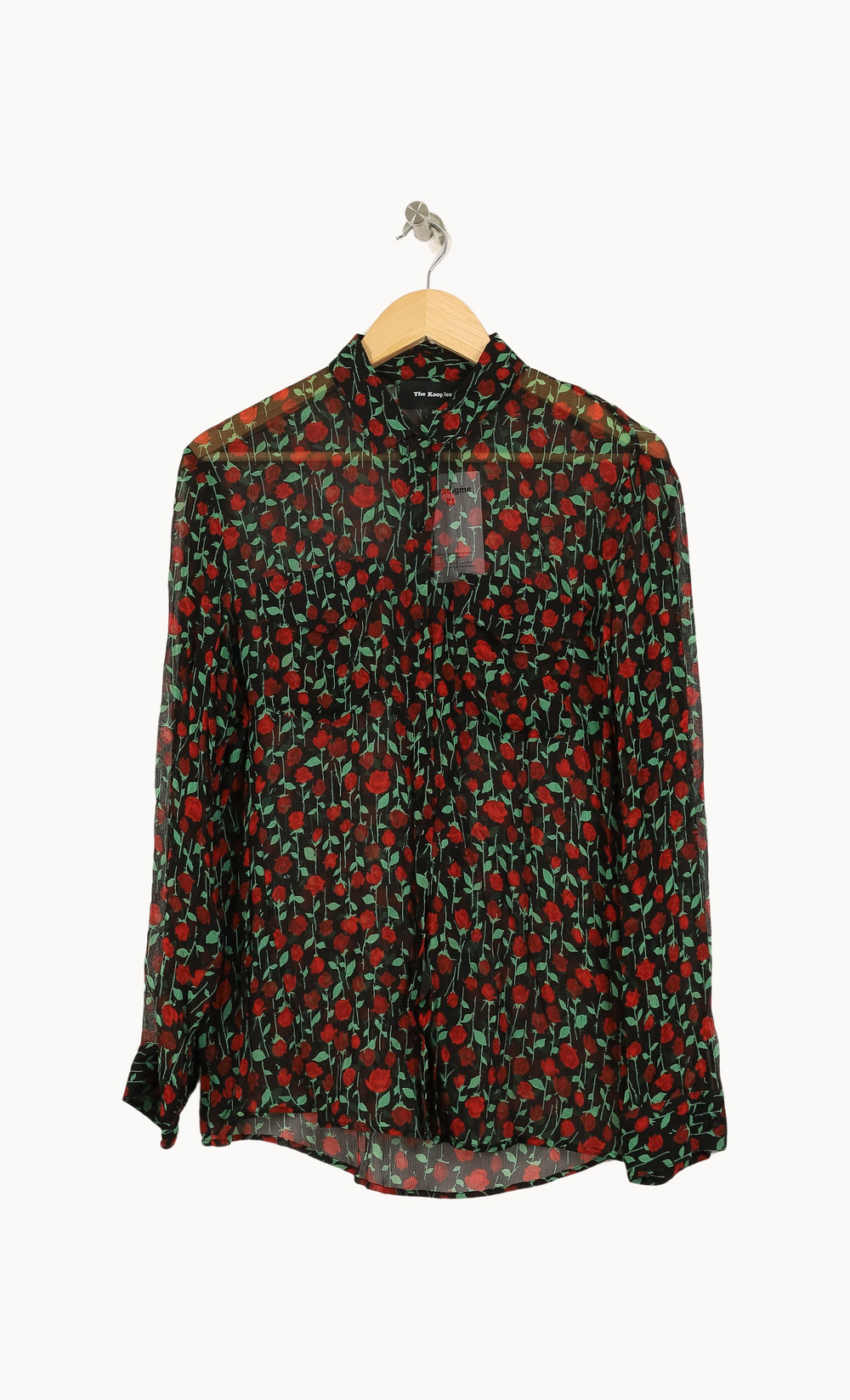 Chemise Noire et Rouge - Taille M/38 de la marque The Kooples | PARAD52074 - Vendu par Paradigme - Image 2