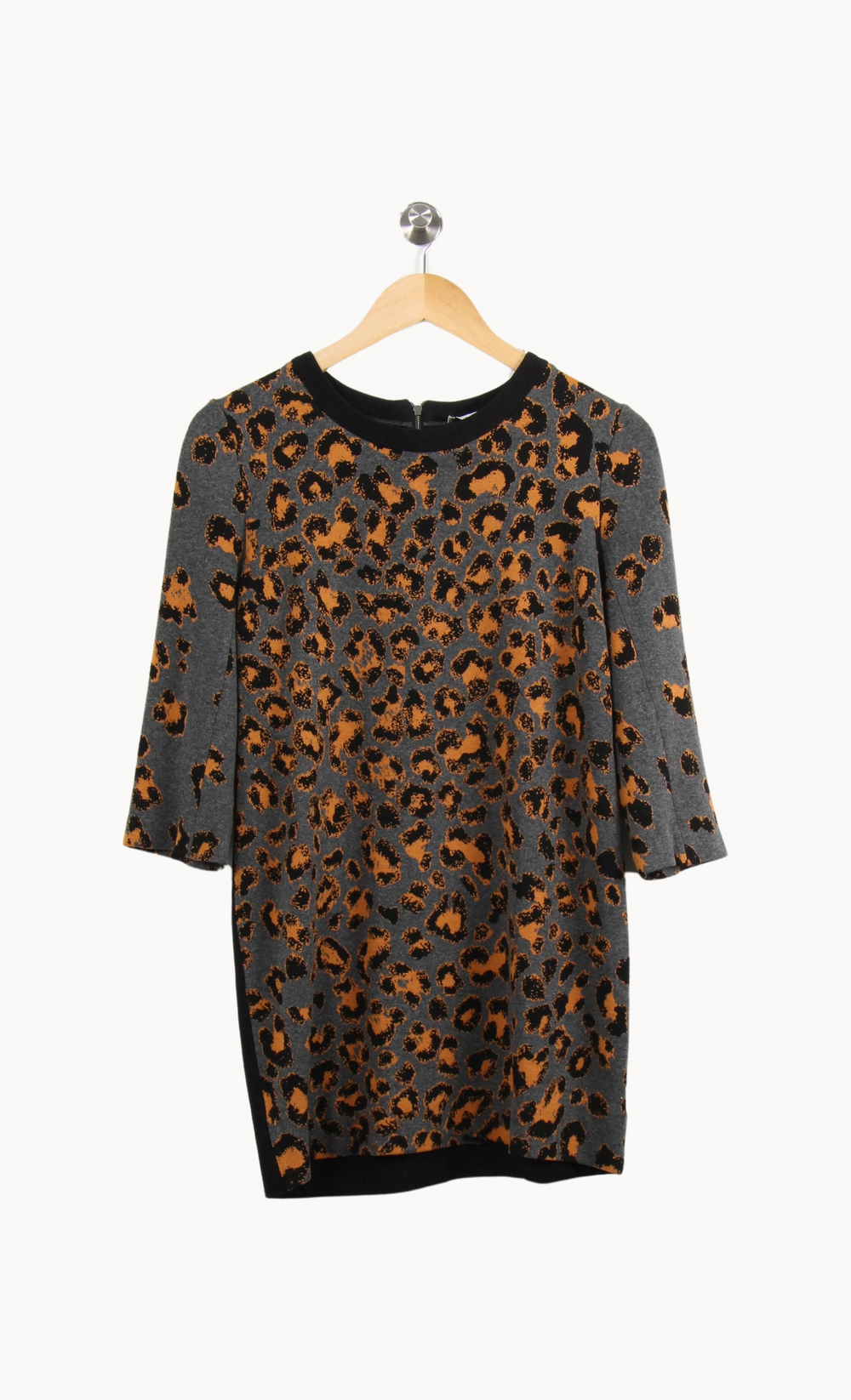 Robe Midi Grise et Orange - Taille S/36 de la marque Sandro | PARAD64338 - Vendu par Paradigme - Image 2
