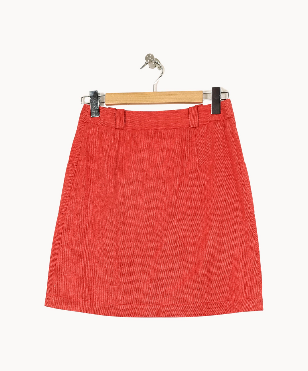Jupe Droite Rouge - Taille S/36 de la marque Ines de la Fressange Paris | PARAD69038 - Vendu par Paradigme - Image 4