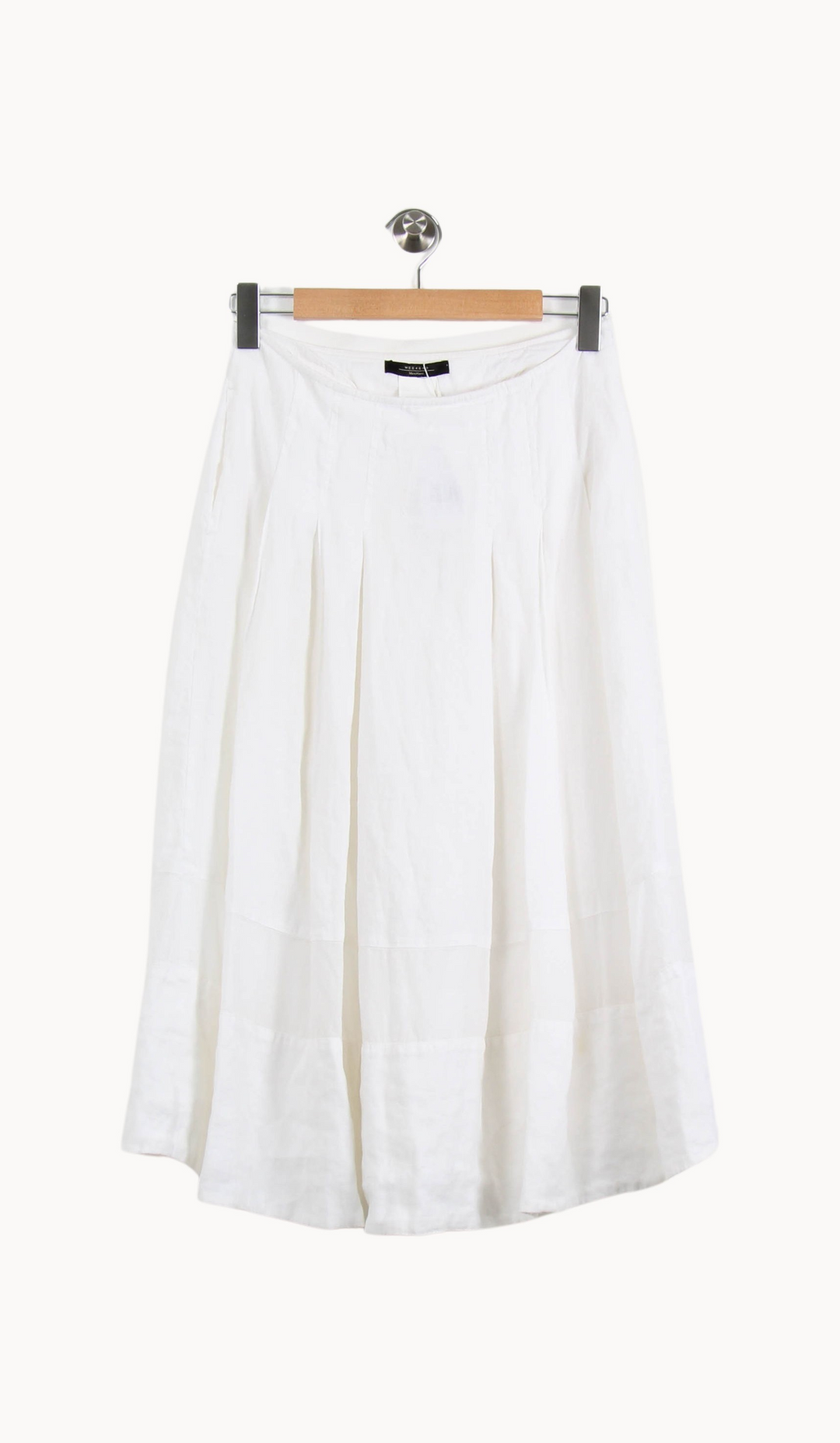 Jupe Midi Blanche - Taille M/38 de la marque Weekend Max Mara | PARAD62331 - Vendu par Paradigme - Image 2