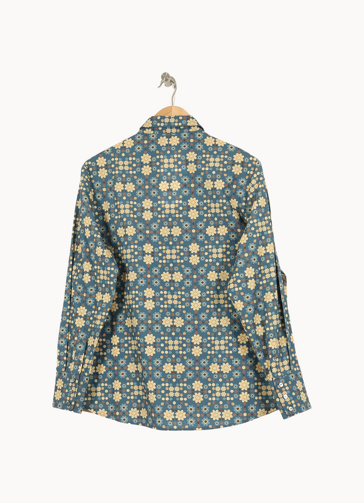 Chemise Bleu et Jaune - Taille L/40 de la marque Ines de la Fressange Paris | PARAD67907 - Vendu par Paradigme - Image 4