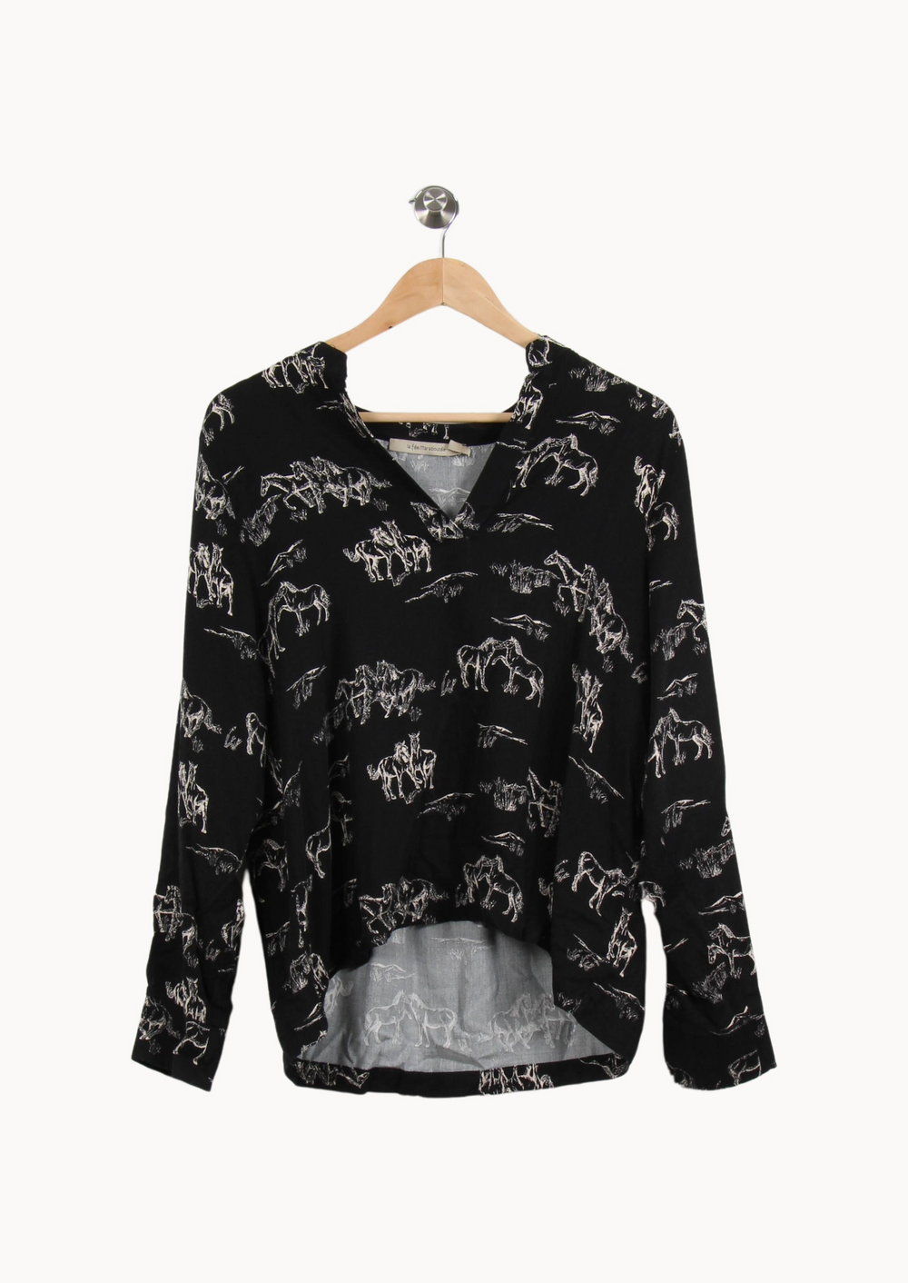 Blouse Noire - Taille XL/42 de la marque La Fée Maraboutée | PARAD53729 - Vendu par Paradigme - Image 2