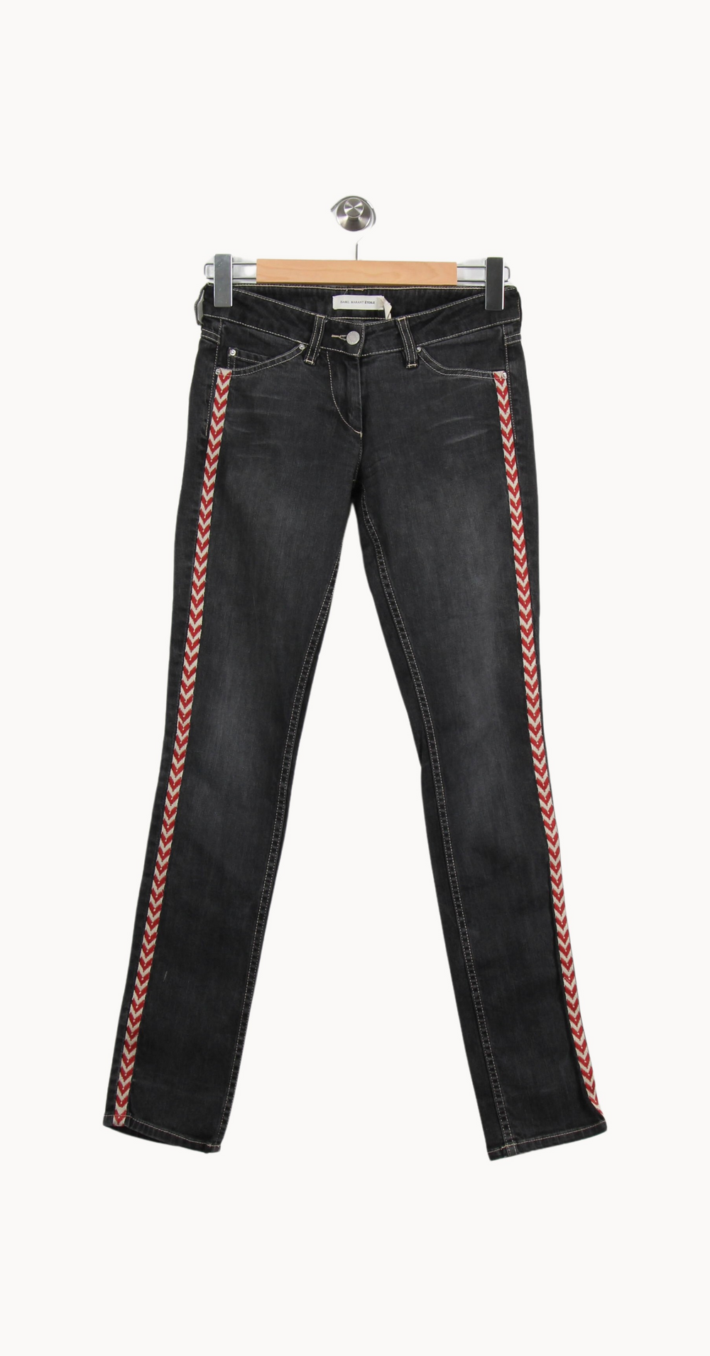 Jean Gris et Rouge - Taille S/36 de la marque Isabel Marant étoile | PARAD67890 - Vendu par Paradigme - Image 2
