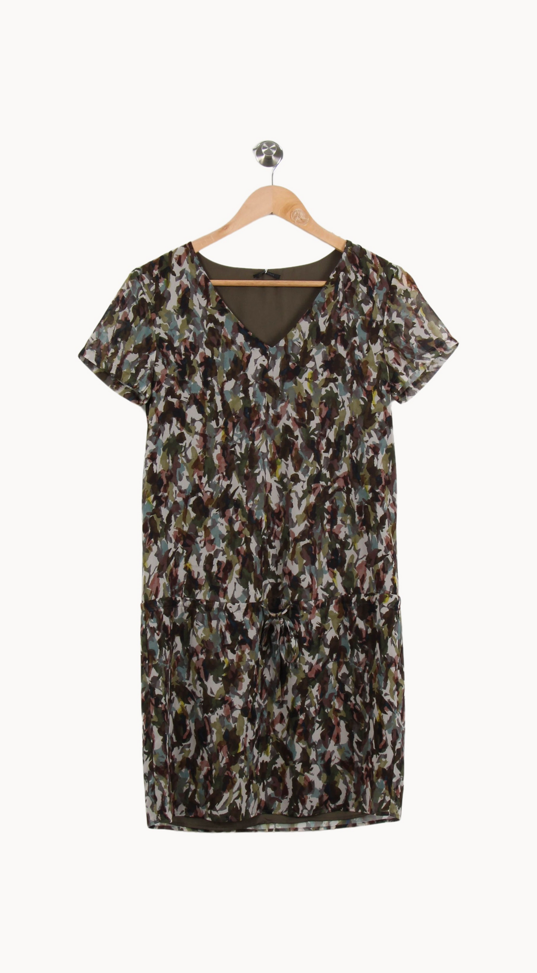 Robe Courte Verte et Marron - Taille XS/34 de la marque IKKS | PARAD67165 - Vendu par Paradigme - Image 2
