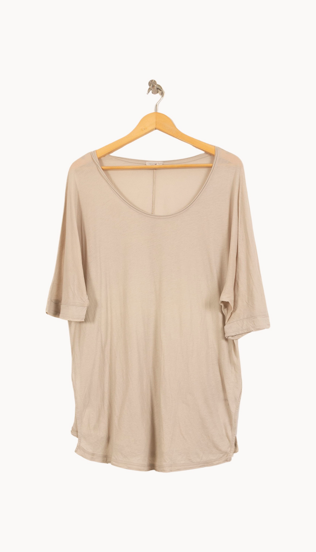 Tee-shirt Beige - Taille L/40 de la marque American Vintage | PARAD63422 - Vendu par Paradigme - Image 2