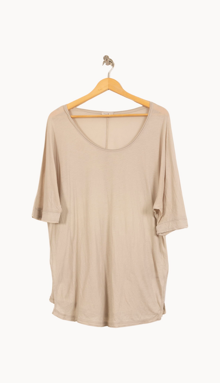 Tee-shirt Beige - Taille L/40 de la marque American Vintage | PARAD63422 - Vendu par Paradigme - Image 2