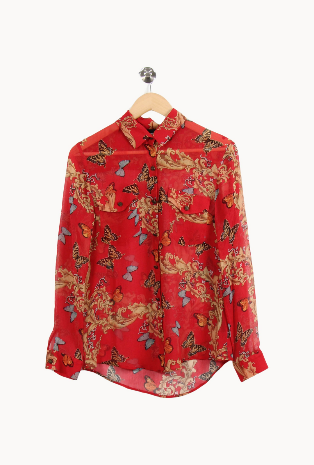 Chemise Rouge et Beige - Taille S/36 de la marque The Kooples | PARAD64914 - Vendu par Paradigme - Image 2