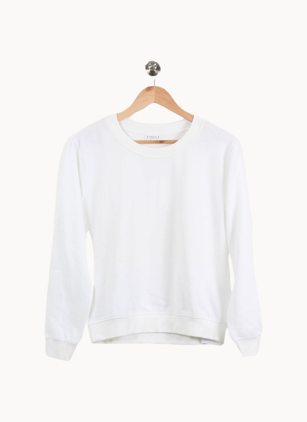Sweatshirt Blanc - Taille L/40 de la marque Claudie Pierlot | PARAD51864 - Vendu par Paradigme - Image 2