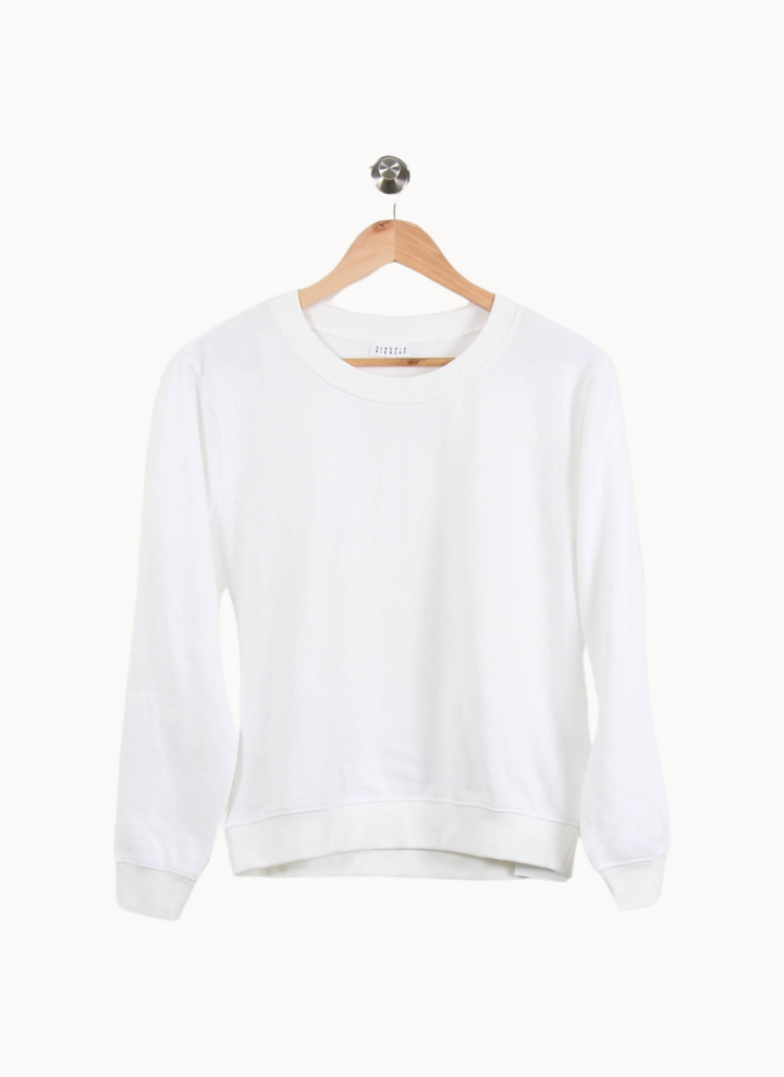 Sweatshirt Blanc - Taille L/40 de la marque Claudie Pierlot | PARAD51864 - Vendu par Paradigme - Image 2