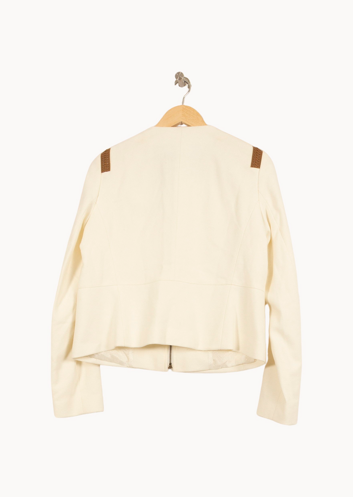 Veste Blanche et Marron - Taille XL/42 de la marque Gerard Darel | PARAD63408 - Vendu par Paradigme - Image 4
