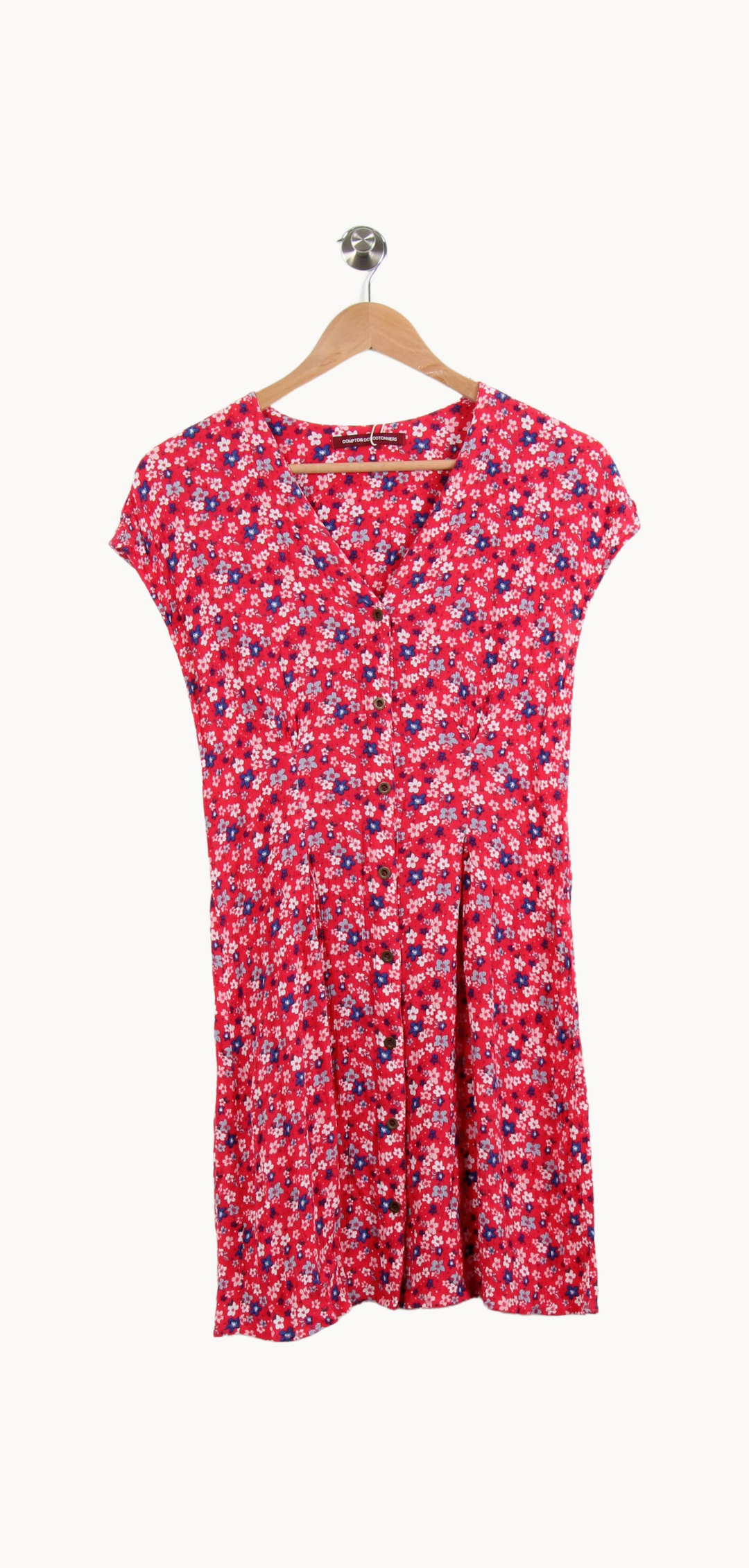Robe Courte Rouge et Bleue - Taille M/38 de la marque Comptoir des Cotonniers | PARAD64282 - Vendu par Paradigme - Image 2