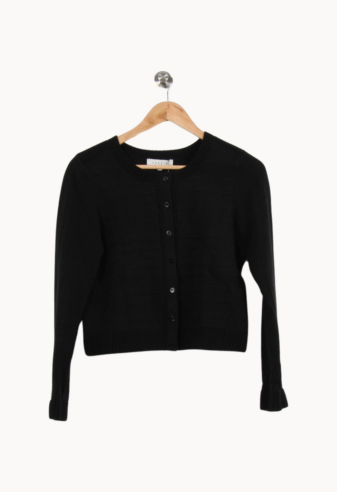 Cardigan Noir - Taille L/40 de la marque Sandro | PARAD55250 - Vendu par Paradigme - Image 4