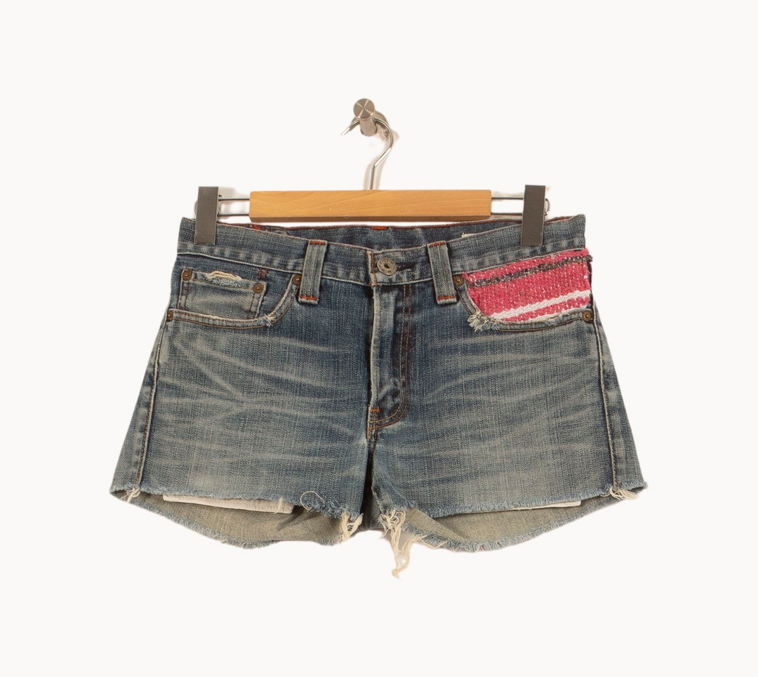 Short Jean Bleu et Rose - Taille XXS/32 de la marque Levi's | PARAD64997 - Vendu par Paradigme - Image 2