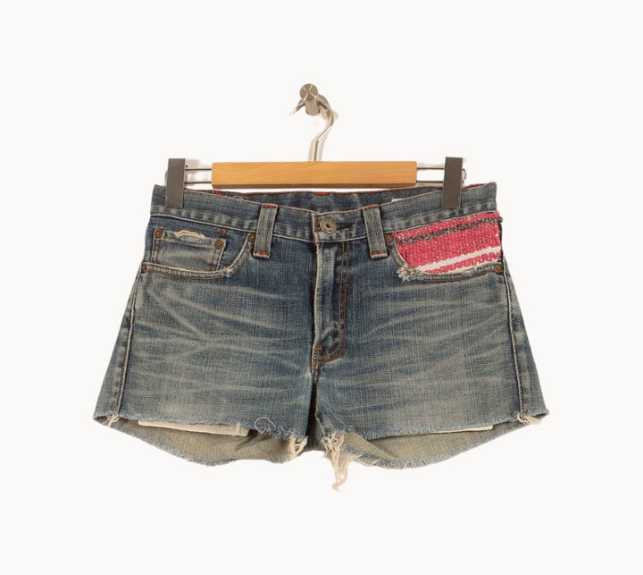 Short Jean Bleu et Rose - Taille XXS/32 de la marque Levi's | PARAD64997 - Vendu par Paradigme - Image 2