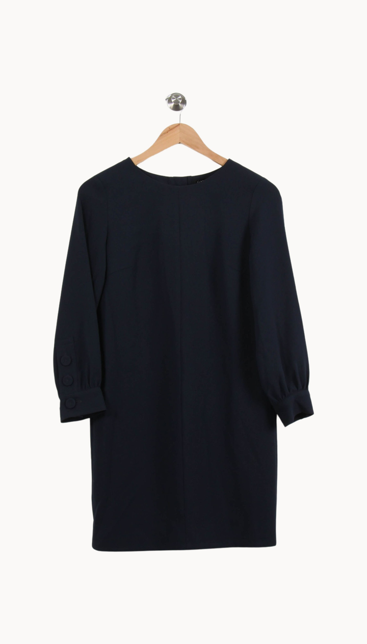 Robe Droite Bleu - Taille XS/34 de la marque Tara Jarmon | PARAD55645 - Vendu par Paradigme - Image 2