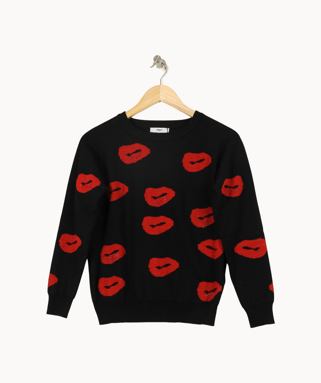 Pull Noir et Rouge - Taille S/36 de la marque Suncoo | PARAD49200 - Vendu par Paradigme - Image 2