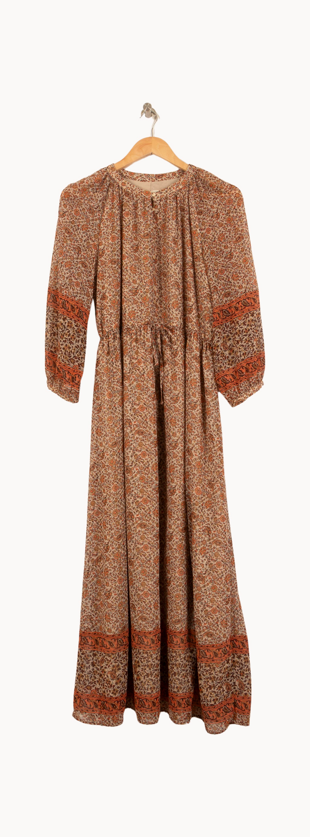 Robe Longue Marron et Orange - Taille XL/42 de la marque Maison 123 | PARAD45938 - Vendu par Paradigme - Image 2