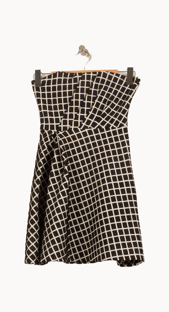 Robe Courte Noire et Blanche - Taille S/36 de la marque Tara Jarmon | PARAD20296 - Vendu par Paradigme - Image 2