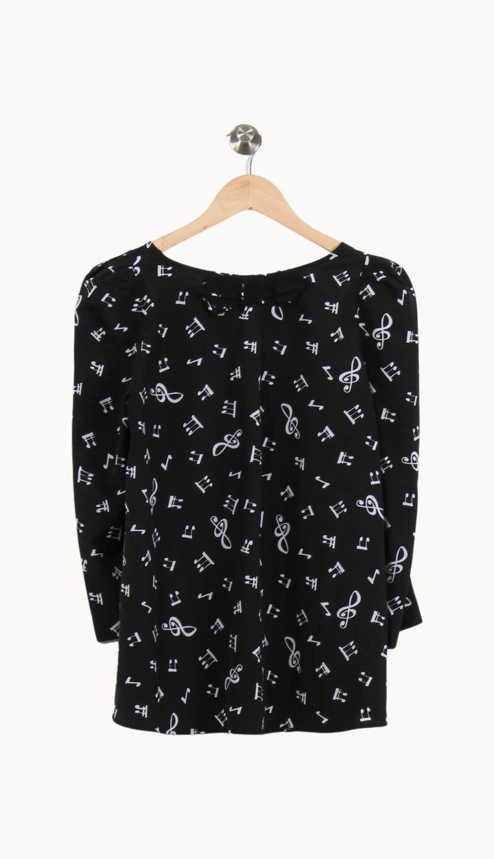 Blouse Noire et Blanche - Taille S/36 de la marque Claudie Pierlot | PARAD53497 - Vendu par Paradigme - Image 4