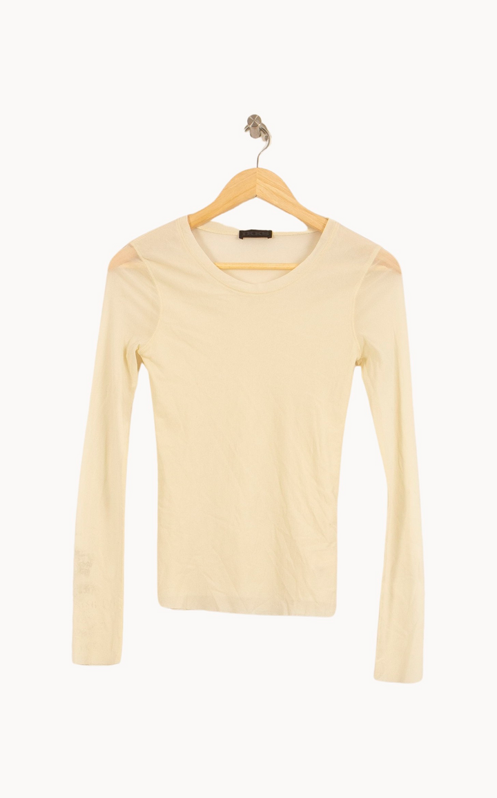 T-shirt Manches Longues Beige - Taille M/38 de la marque IKKS | PARAD12964 - Vendu par Paradigme - Image 2