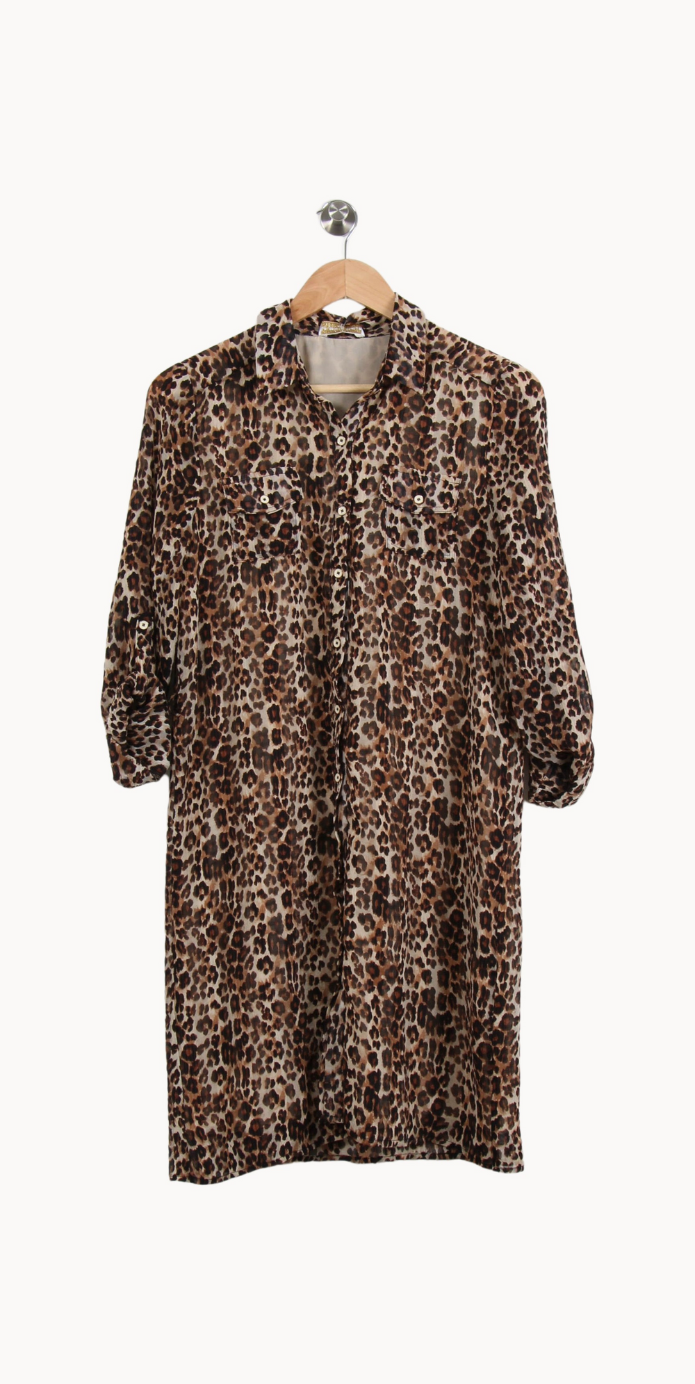 Robe Chemise Léopard Marron et Beige - Taille S/36 de la marque La Petite Etoile | PARAD65287 - Vendu par Paradigme - Image 2