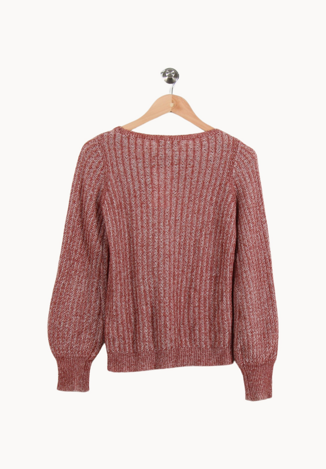 Pull Rose et Blanc - Taille XS/34 de la marque Caroll | PLY0783 - Vendu par Paradigme - Image 4