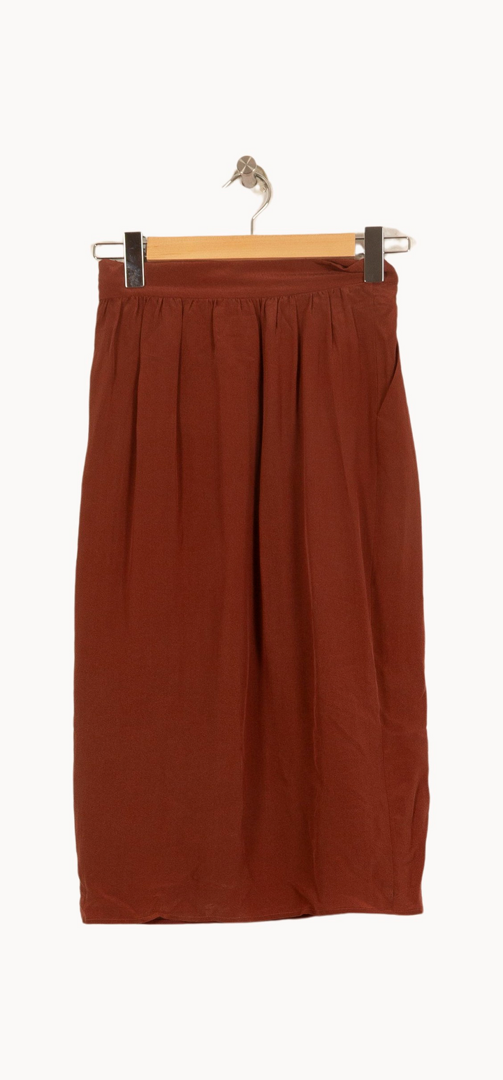 Jupe Plissée Marron - Taille XS/34 de la marque Vanessa Bruno | PARAD51487 - Vendu par Paradigme - Image 4