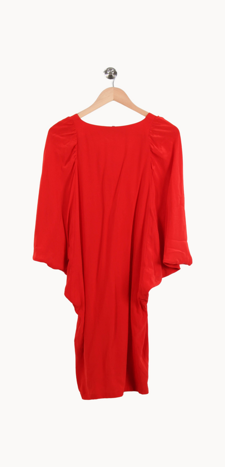 Robe Midi Rouge - Taille S/36 de la marque Tara Jarmon | PARAD69547 - Vendu par Paradigme - Image 4