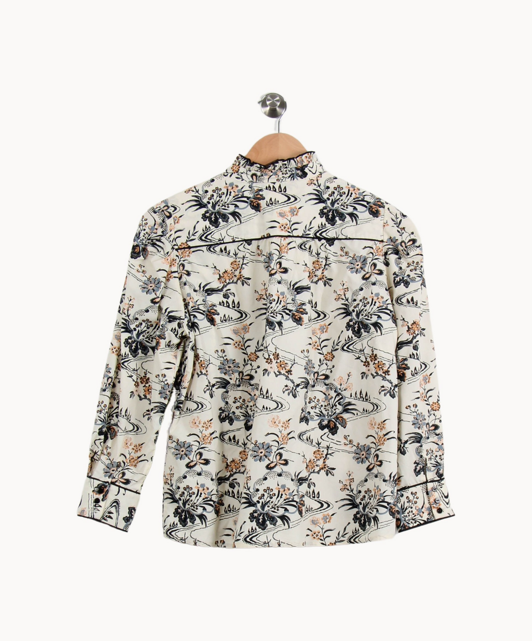 Chemise Imprimée Beige et Noire - Taille S/36 de la marque ba&sh | PARAD67276 - Vendu par Paradigme - Image 4