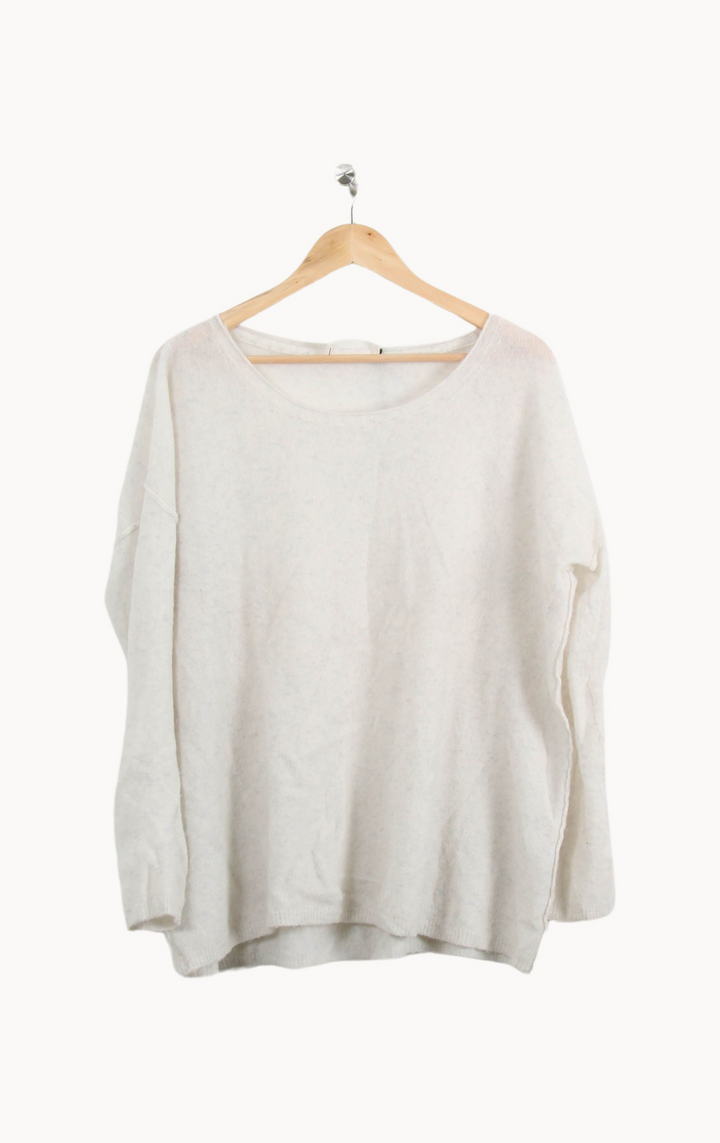 Pull Blanc - Taille L/40 de la marque American Vintage | PARAD35523 - Vendu par Paradigme - Image 2