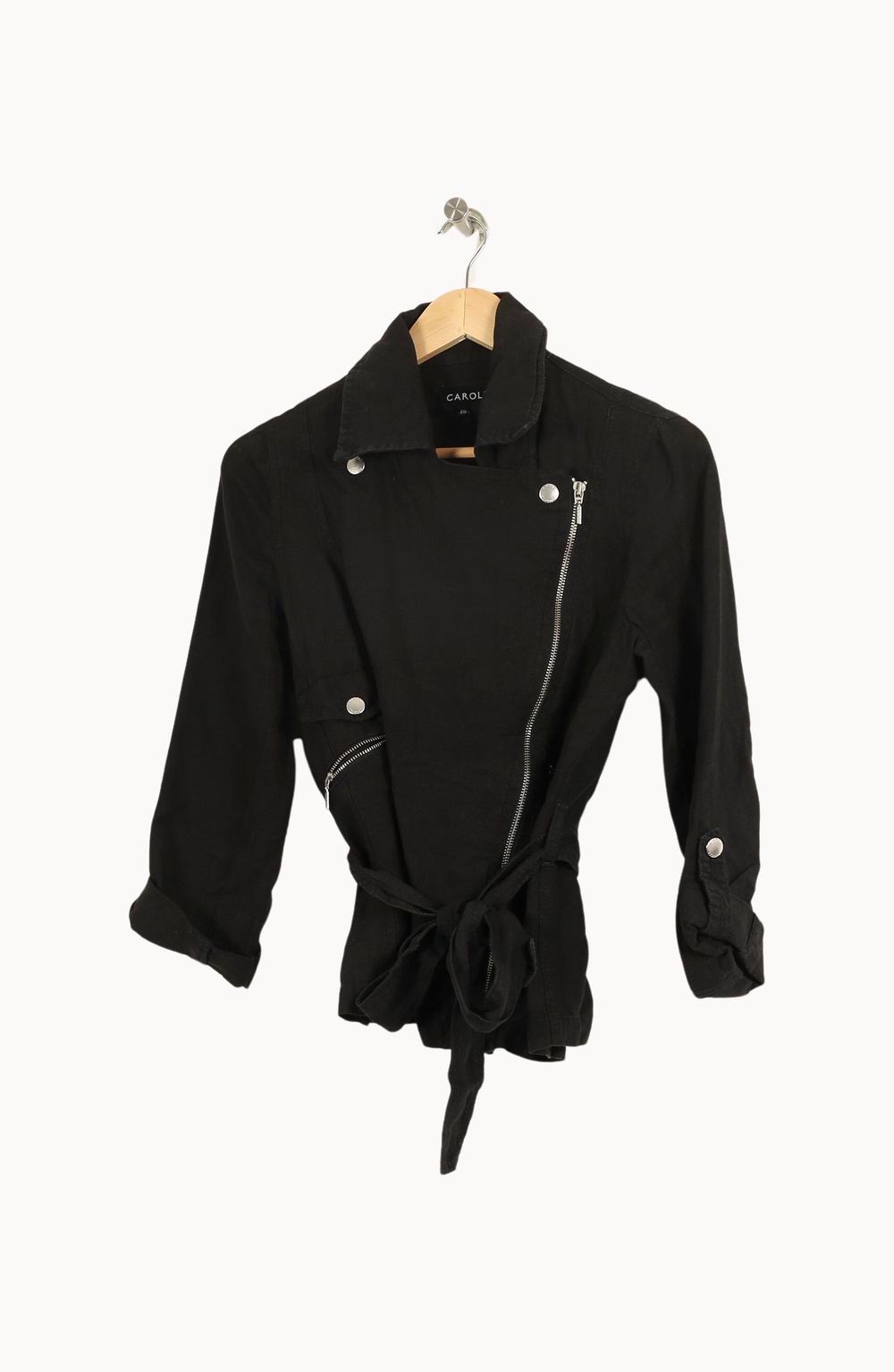 Blouson Noir - Taille L/40 de la marque Caroll | PARAD36186 - Vendu par Paradigme - Image 2