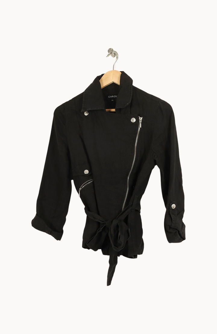 Blouson Noir - Taille L/40 de la marque Caroll | PARAD36186 - Vendu par Paradigme - Image 2