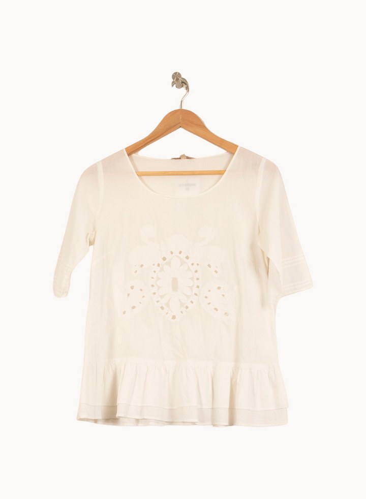 Blouse Blanche - Taille S/36 de la marque Sandro | PARAD63788 - Vendu par Paradigme - Image 2