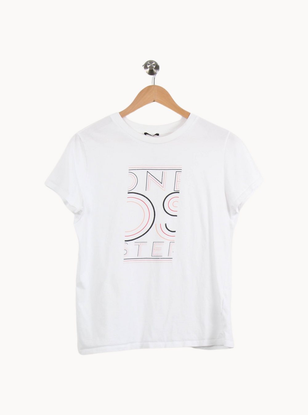 T-shirt blanc à motifs - Taille XL/42 de la marque One Step | PARAD40956 - Vendu par Paradigme - Image 2