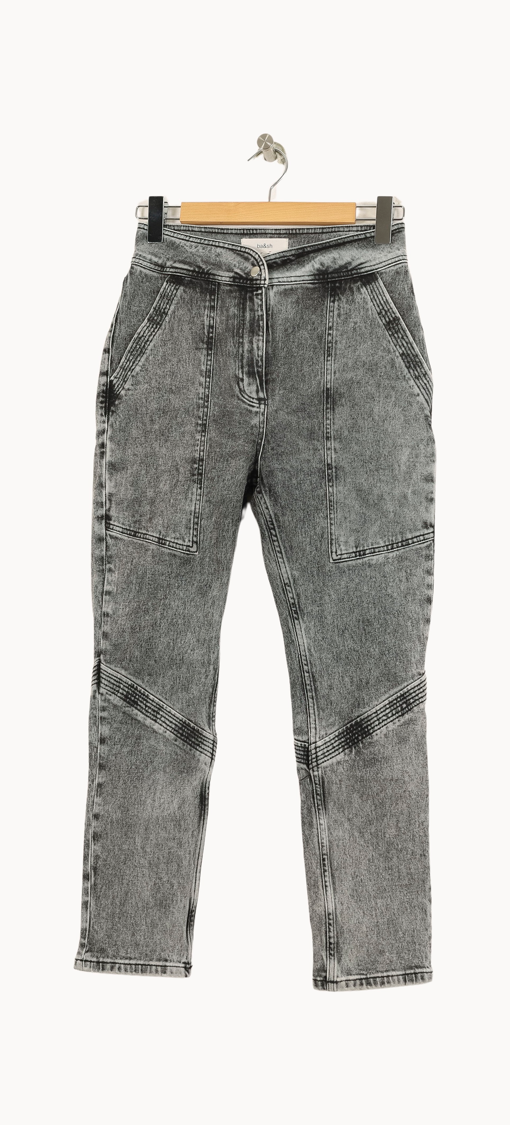 Jean Gris - Taille S/36 de la marque ba&sh | PARAD50909 - Vendu par Paradigme - Image 2