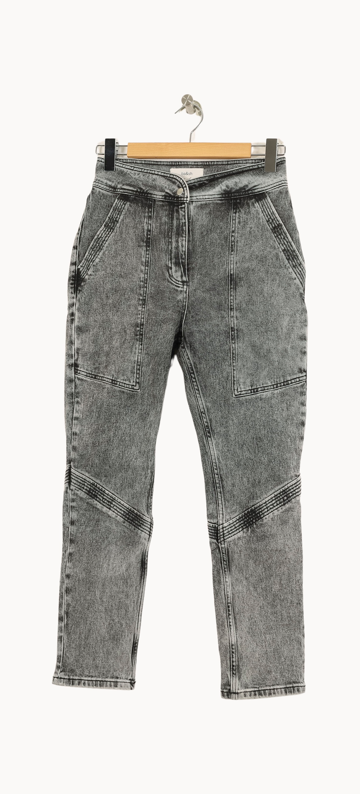 Jean Gris - Taille S/36 de la marque ba&sh | PARAD50909 - Vendu par Paradigme - Image 2