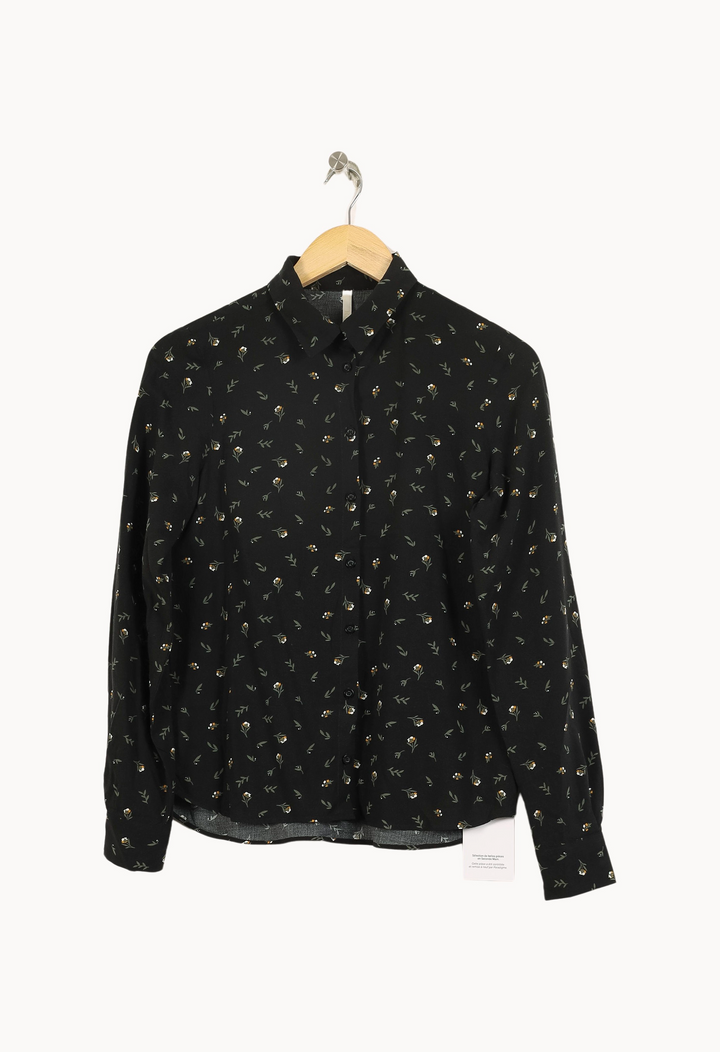 Chemise Noire à motifs - Taille XS/34 de la marque I.Code | PARAD69348 - Vendu par Paradigme - Image 2