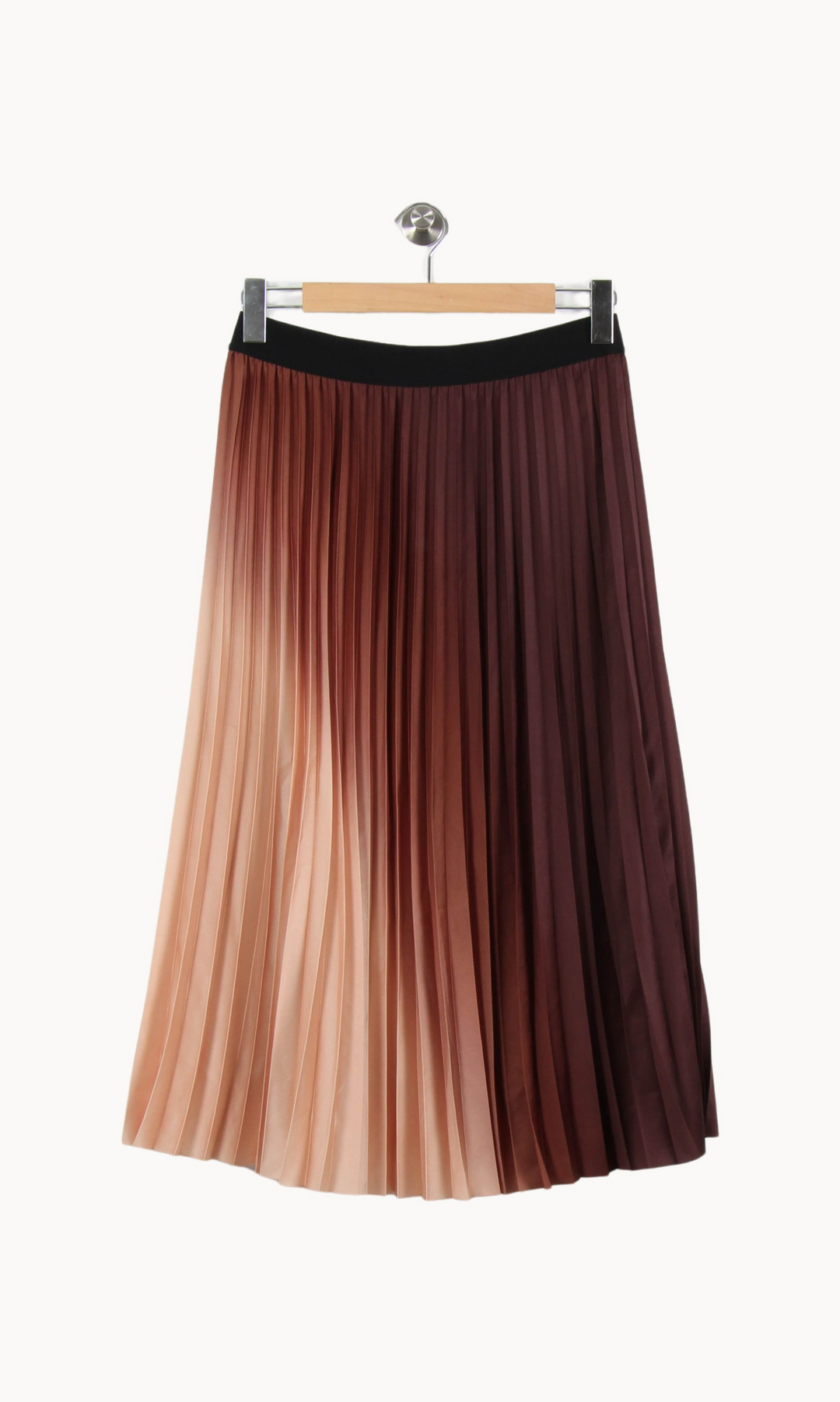 Jupe Plissée Marron et Beige - Taille L/40 de la marque Gerard Darel | PARAD52145 - Vendu par Paradigme - Image 4