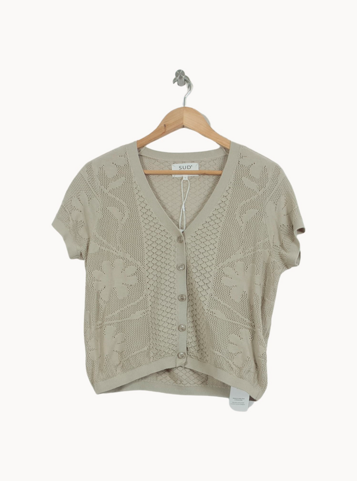 Cardigan Beige - Taille S/36 de la marque Sud express | PARAD53230 - Vendu par Paradigme - Image 2