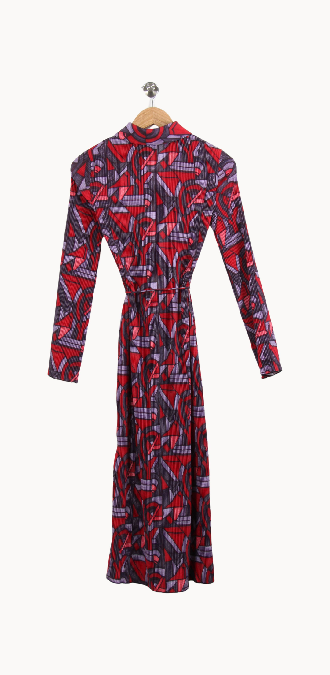 Robe Chemise Rouge et Violette - Taille XS/34 de la marque Soi Paris | PARAD64021 - Vendu par Paradigme - Image 4