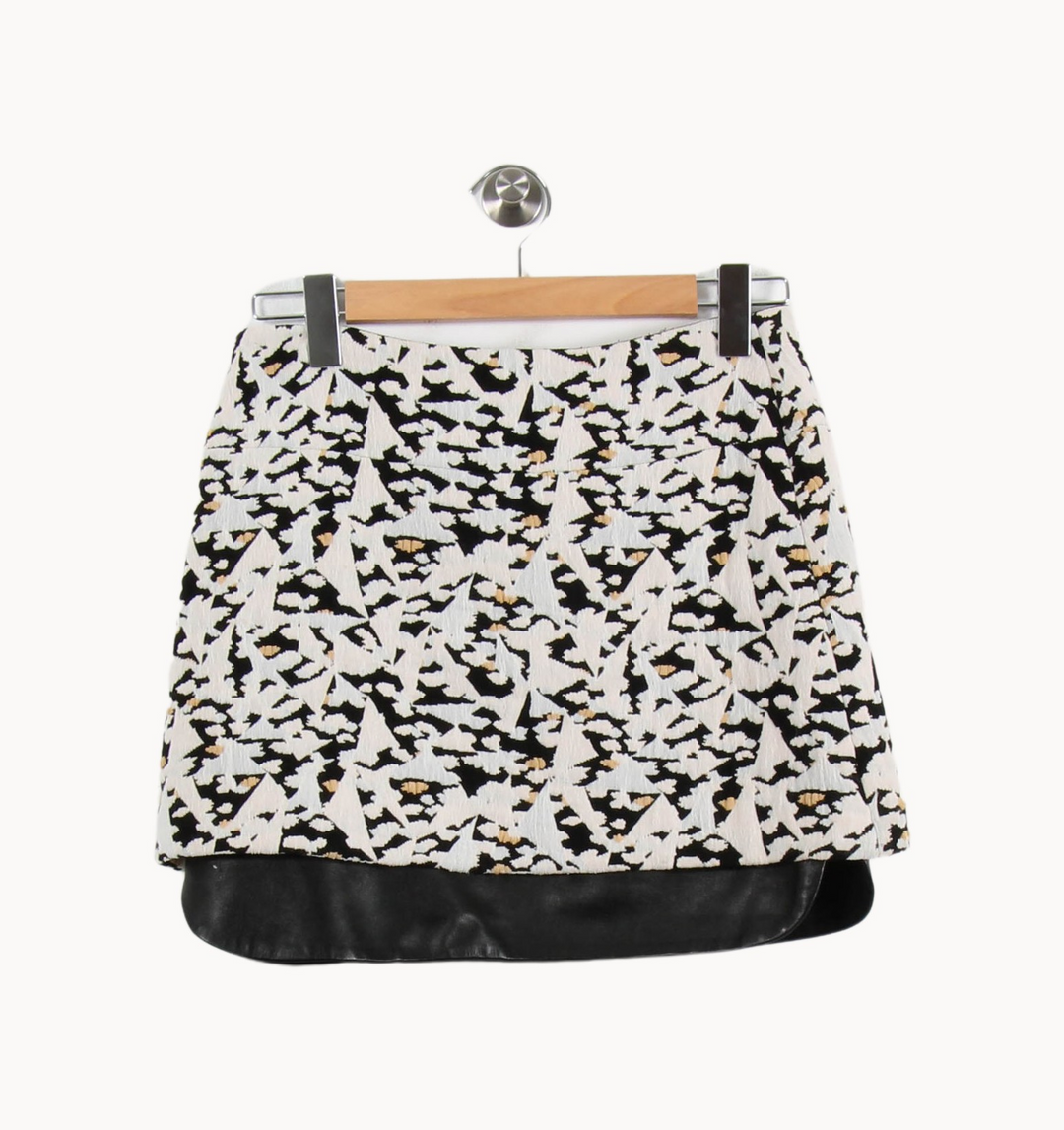 Jupe Courte Blanche et Noire - Taille M/38 de la marque Sandro | PARAD55588 - Vendu par Paradigme - Image 4