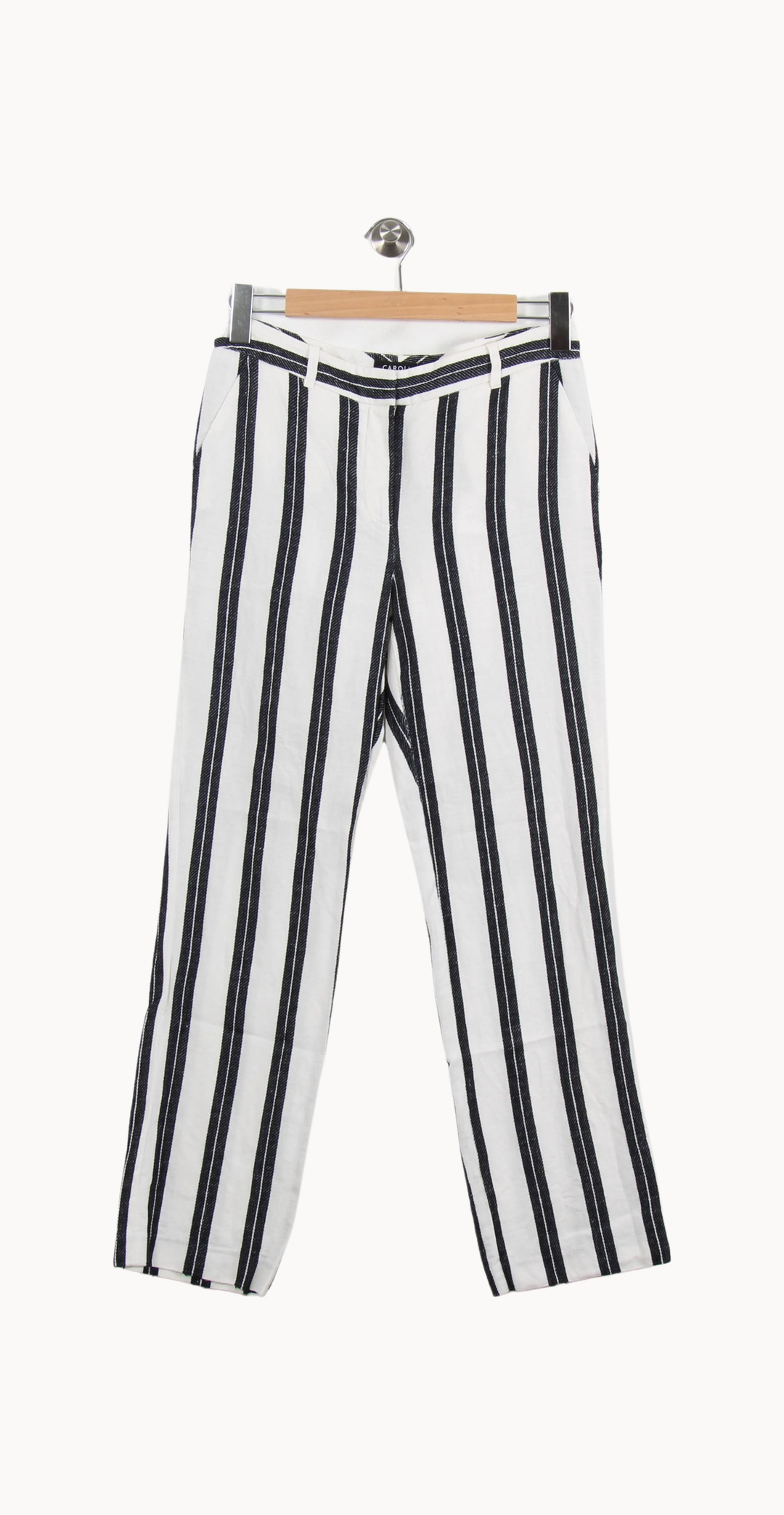 Pantalon Blanc et Noir - Taille M/38 de la marque Caroll | PARAD69156 - Vendu par Paradigme - Image 2