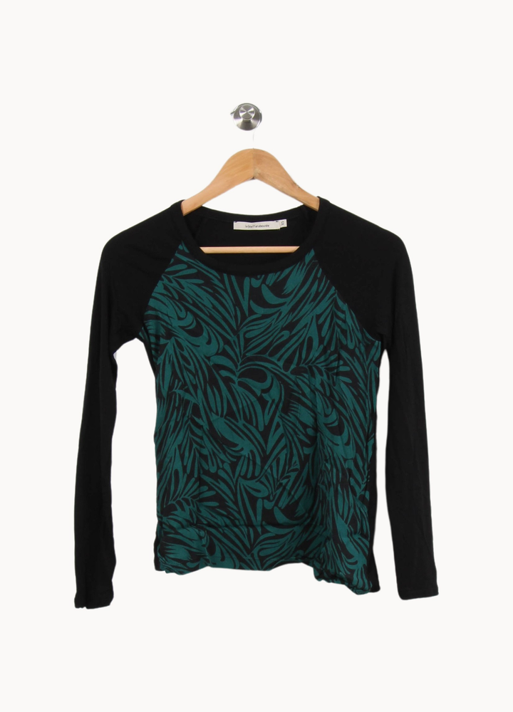 Sweatshirt Noir et Vert - Taille XS/34 de la marque La Fée Maraboutée | PARAD51285 - Vendu par Paradigme - Image 2
