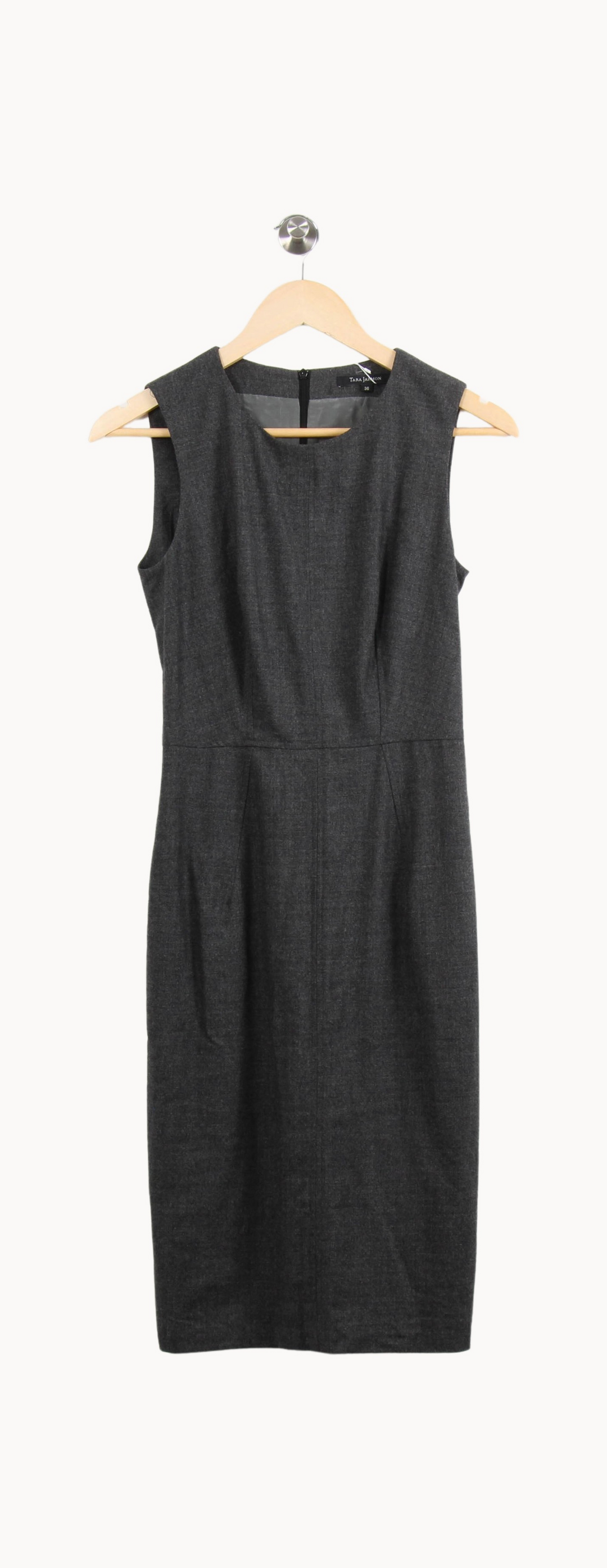Robe Crayon Grise - Taille S/36 de la marque Tara Jarmon | PARAD65123 - Vendu par Paradigme - Image 2