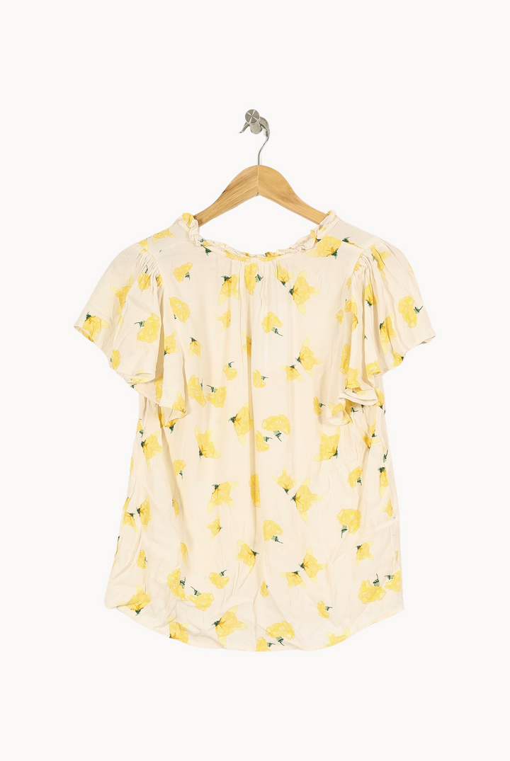Blouse Blanche et Jaune - Taille XS/34 de la marque ba&sh | PARAD67690 - Vendu par Paradigme - Image 4